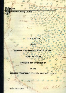 NYCRO Guide Number Three: list of North Yorkshire and North Riding maps & plans